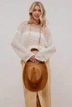 Load image into Gallery viewer, Beachy Ivory Crochet Sweater
