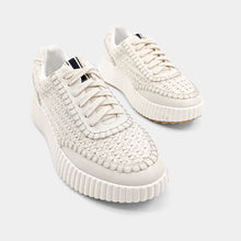 Load image into Gallery viewer, Cream Woven Sneakers
