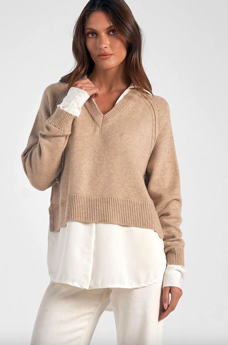 Elan Sweater Layered Top