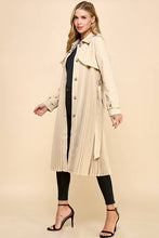 Load image into Gallery viewer, Pleated Twist Classic Trench Coat

