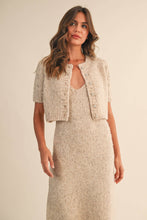 Load image into Gallery viewer, Oatmeal Sweater Dress with Cardigan
