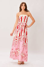 Load image into Gallery viewer, Palm Tree Strapless Dress
