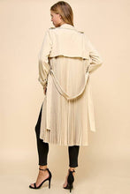 Load image into Gallery viewer, Pleated Twist Classic Trench Coat
