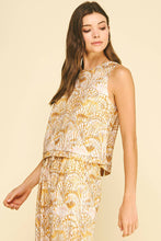 Load image into Gallery viewer, SEASHELL PRINT TOP WITH PLEATED DETAIL - 5363TD: Blue / S
