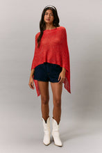 Load image into Gallery viewer, MULTI-WAYS TO WEAR SWEATER PONCHO: NAVY / XS
