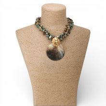 Load image into Gallery viewer, Mother of Pearl Shell Necklace | Handmade Statement Jewelry
