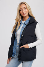 Load image into Gallery viewer, Denim Puffer Vest
