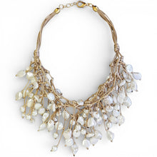 Load image into Gallery viewer, Coastal Knotted Pearl Necklace | Handmade Statement Jewelry
