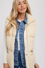 Load image into Gallery viewer, Denim Puffer Vest
