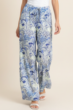 Load image into Gallery viewer, HIGH-WAISTED WIDE LEG SEASHELL PANTS - 4748BJ: Blue / S
