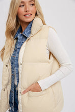 Load image into Gallery viewer, Denim Puffer Vest
