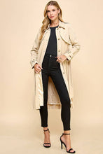 Load image into Gallery viewer, Pleated Twist Classic Trench Coat
