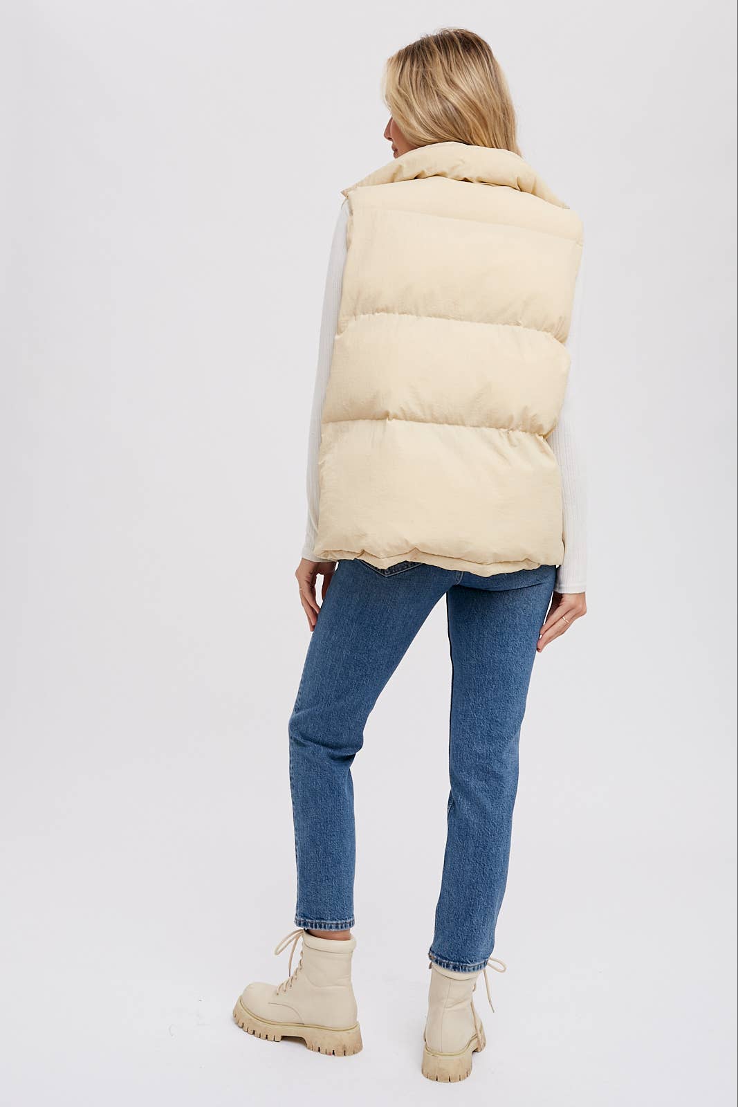 Denim Puffer Vest – Estelle&Bea Boutique