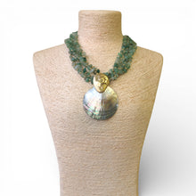 Load image into Gallery viewer, Mother of Pearl Pacifica Shell Necklace | Handmade Statement Jewelry
