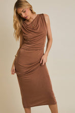 Load image into Gallery viewer, COWL NECK SLEEVELESS MAXI DRESS
