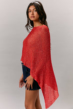 Load image into Gallery viewer, MULTI-WAYS TO WEAR SWEATER PONCHO: NAVY / XS
