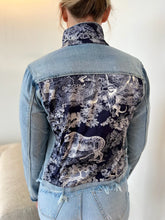 Load image into Gallery viewer, Navy Tiger Jungle Denim Jacket
