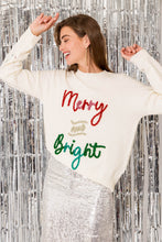 Load image into Gallery viewer, Merry &amp; Bright Tinsel Sweater
