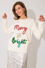 Load image into Gallery viewer, Merry &amp; Bright Tinsel Sweater
