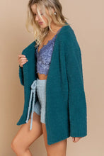 Load image into Gallery viewer, Green Fluffy Cardigan Sweater
