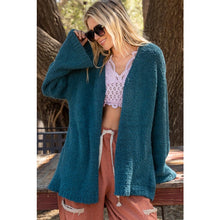 Load image into Gallery viewer, Green Fluffy Cardigan Sweater
