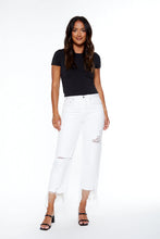 Load image into Gallery viewer, White Blue Revival 90&#39;s Rhinestone Denim Jeans
