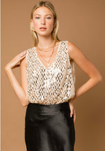 Load image into Gallery viewer, Sequin V-neck Top
