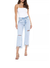 Load image into Gallery viewer, Blue Revival 90&#39;s Rhinestone Denim Jeans Light Wash
